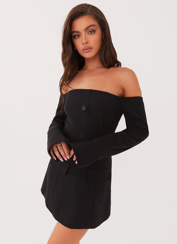Dominique Blazer Mini Dress - Black Peppermayo Dominique Blazer Mini Dress - Black Peppermayo