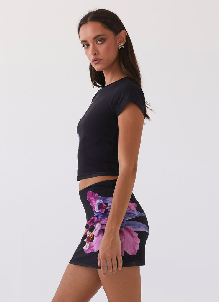 Sunset Bliss Mesh Tee - Cosmo Floral