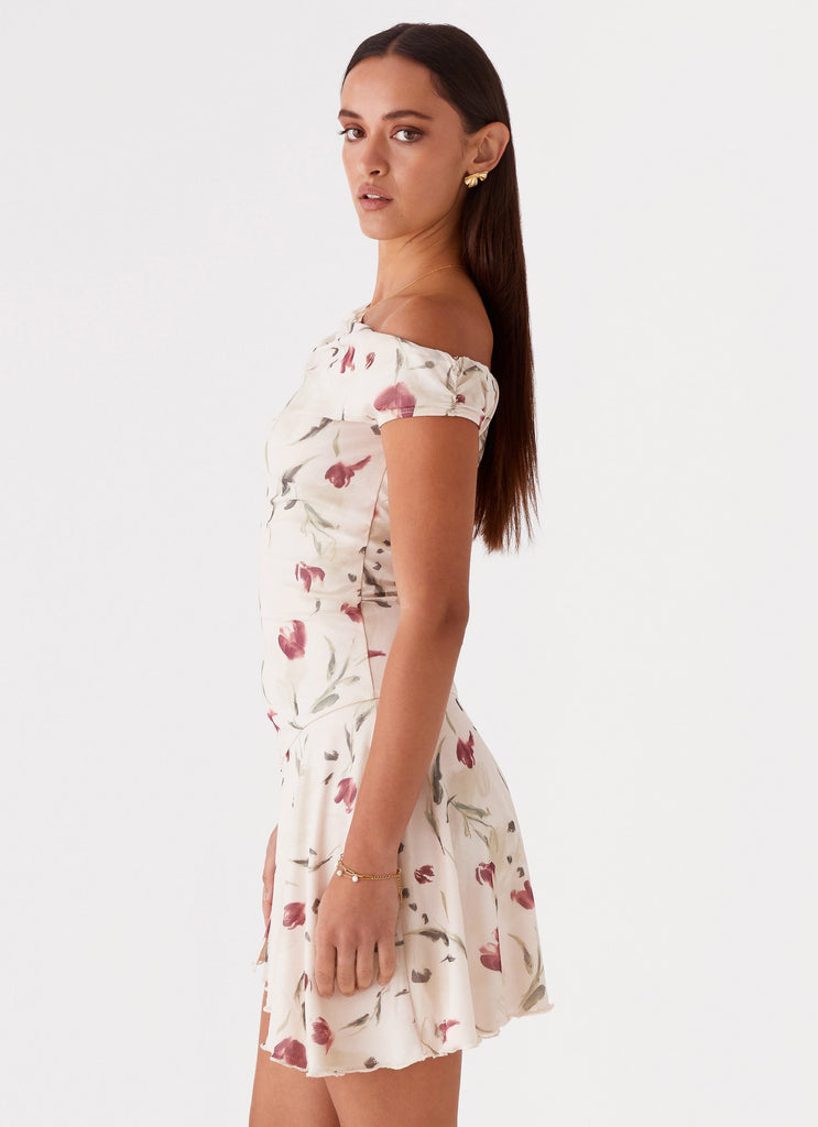 Womens Original Love Midi Dress in the colour Floral in front of a light grey background