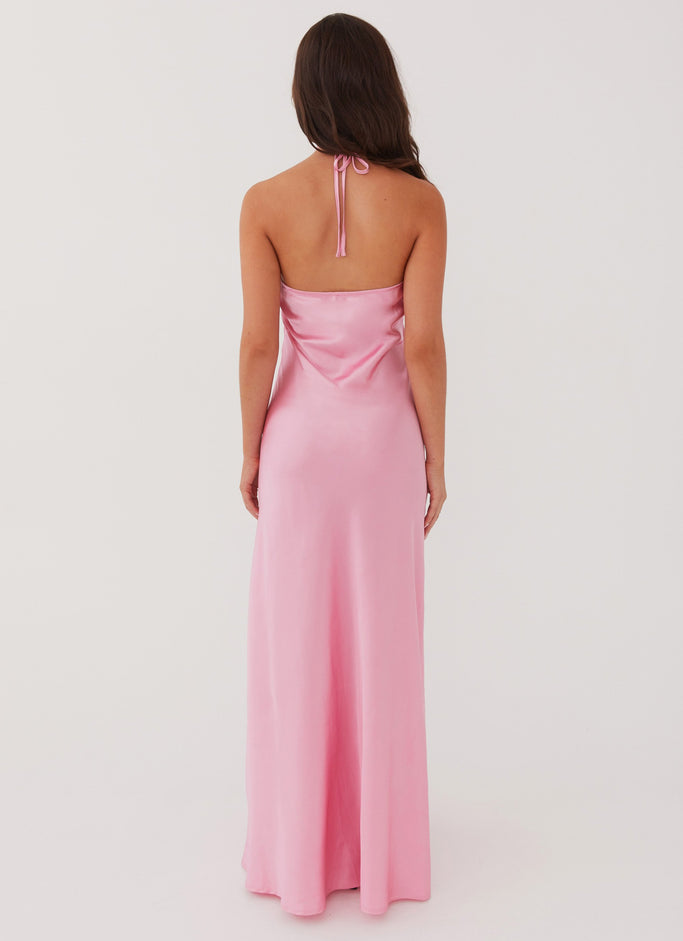 Noir Symphony Maxi Dress - Pink