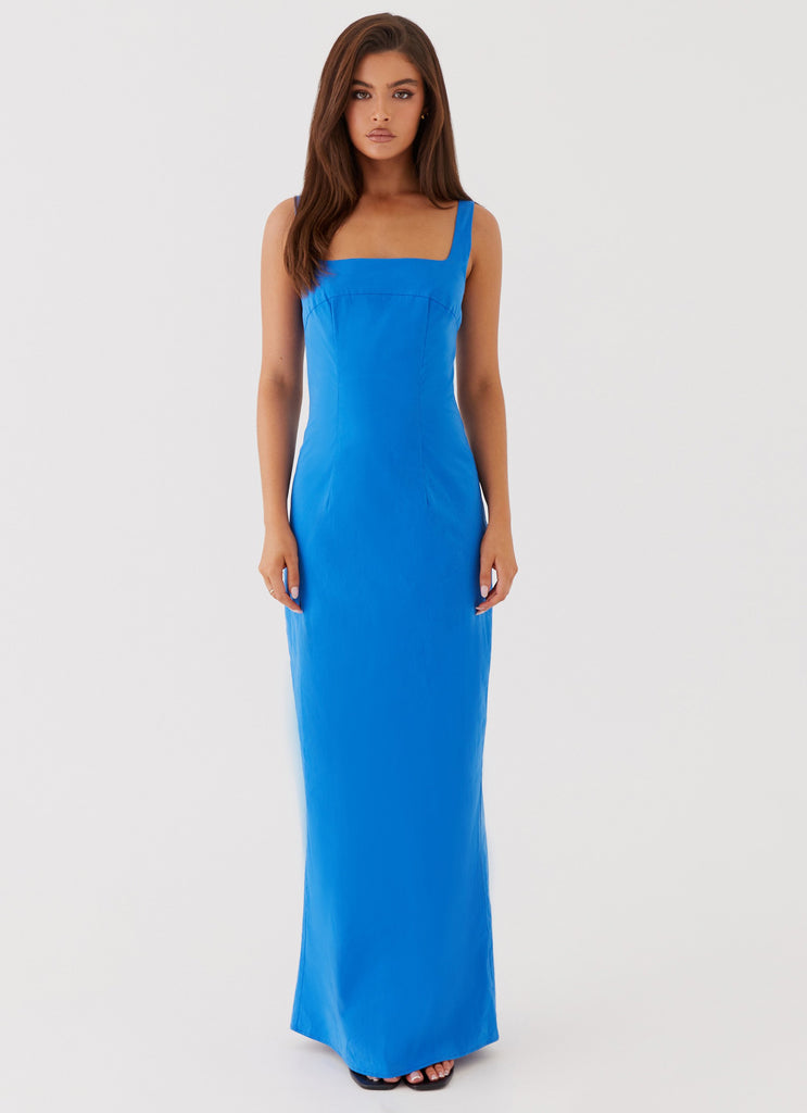 Sonya Square Neck Maxi Dress - Cobalt