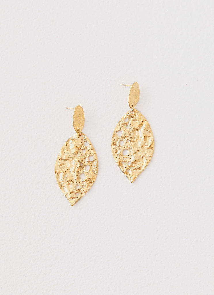 Palm Earrings - Gold