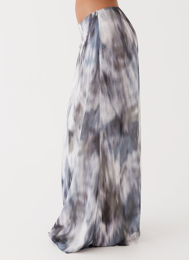 Womens Fight The Feeling Low Rise Maxi Skirt in the colour Gloom in front of a light grey background