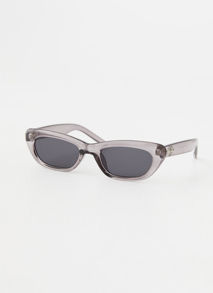 Womens Lavance Sunglasses in the colour Grey in front of a light grey background