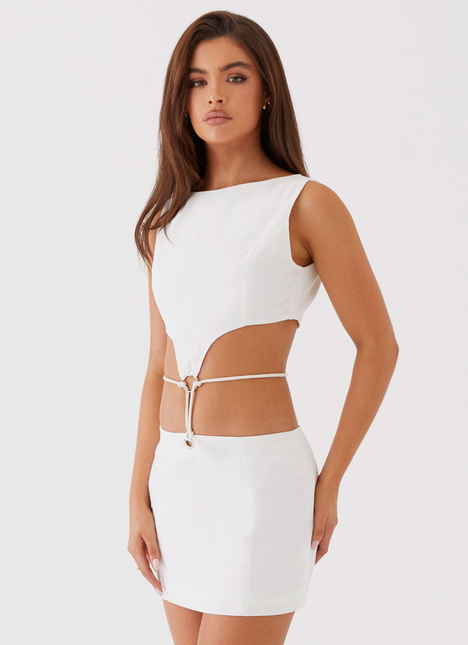 Ryann Cut Out Mini Dress - White