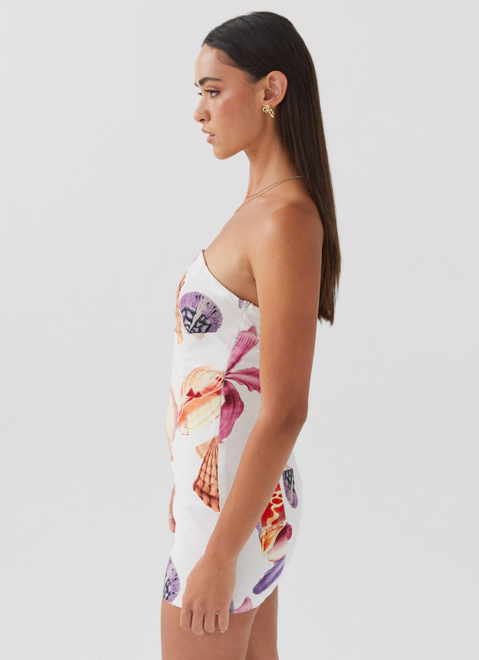 Freya Linen Mini Dress - Seaside Bouquet