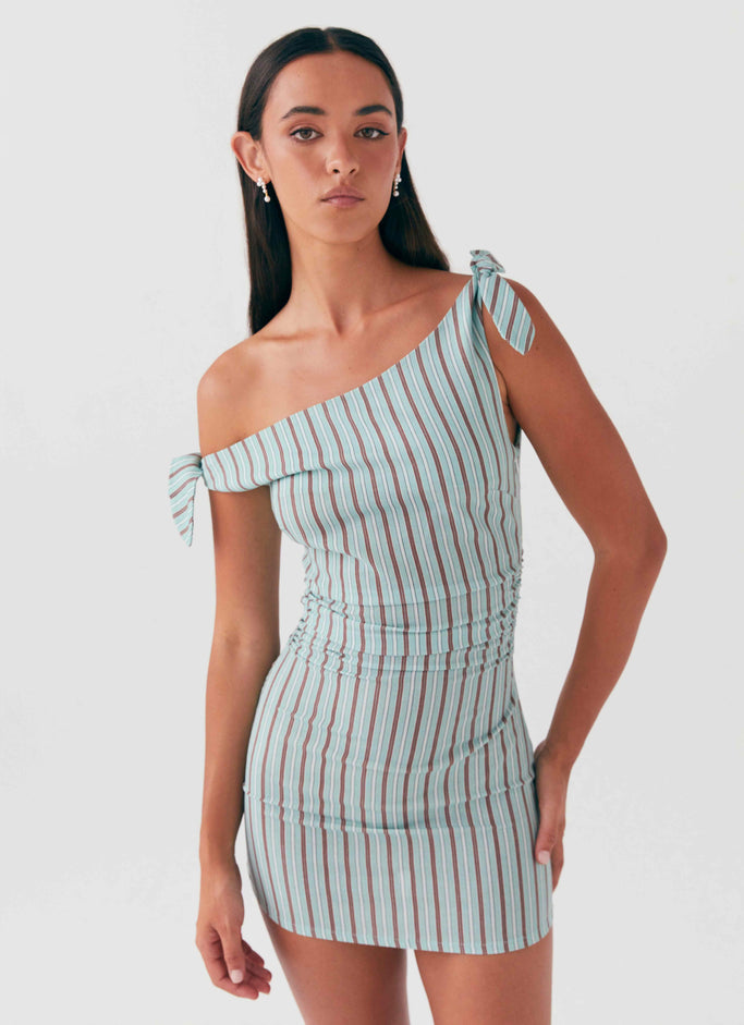 Amazonia Linen Mini Dress - Coastal Stripe