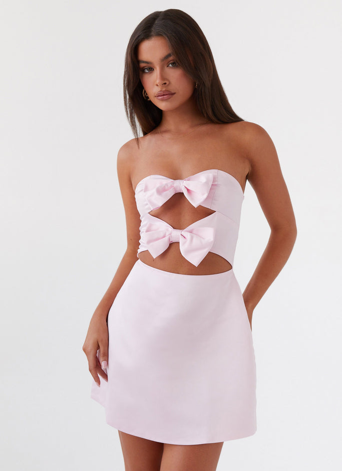 Girl Crush Bow Mini Dress - Pink