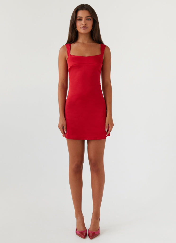 Odette Satin Mini Dress - Red Peppermayo Odette Satin Mini Dress - Red Peppermayo