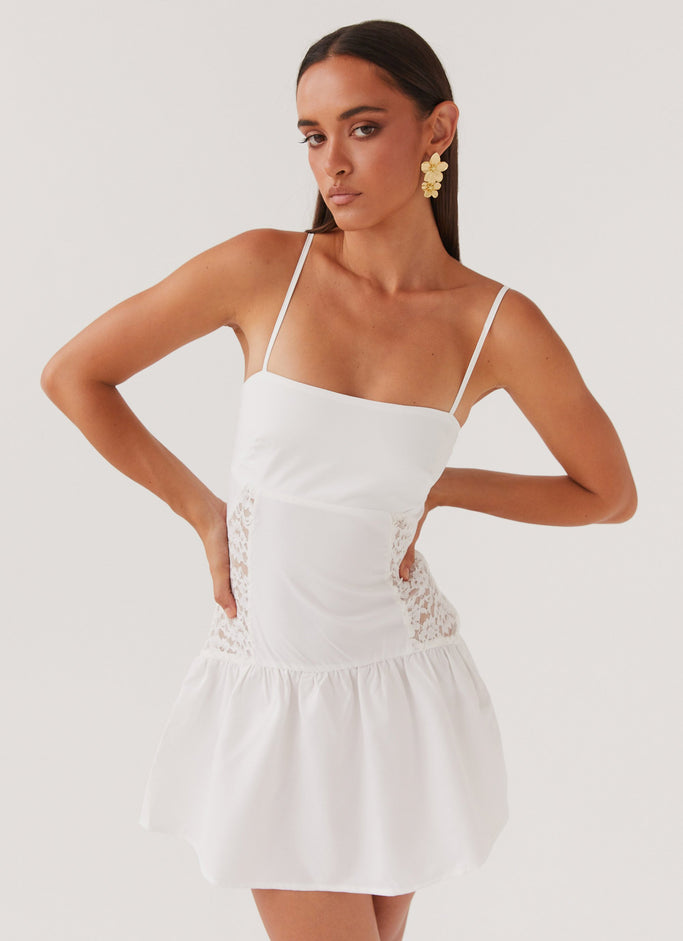 Cotton Cloud Mini Dress - White