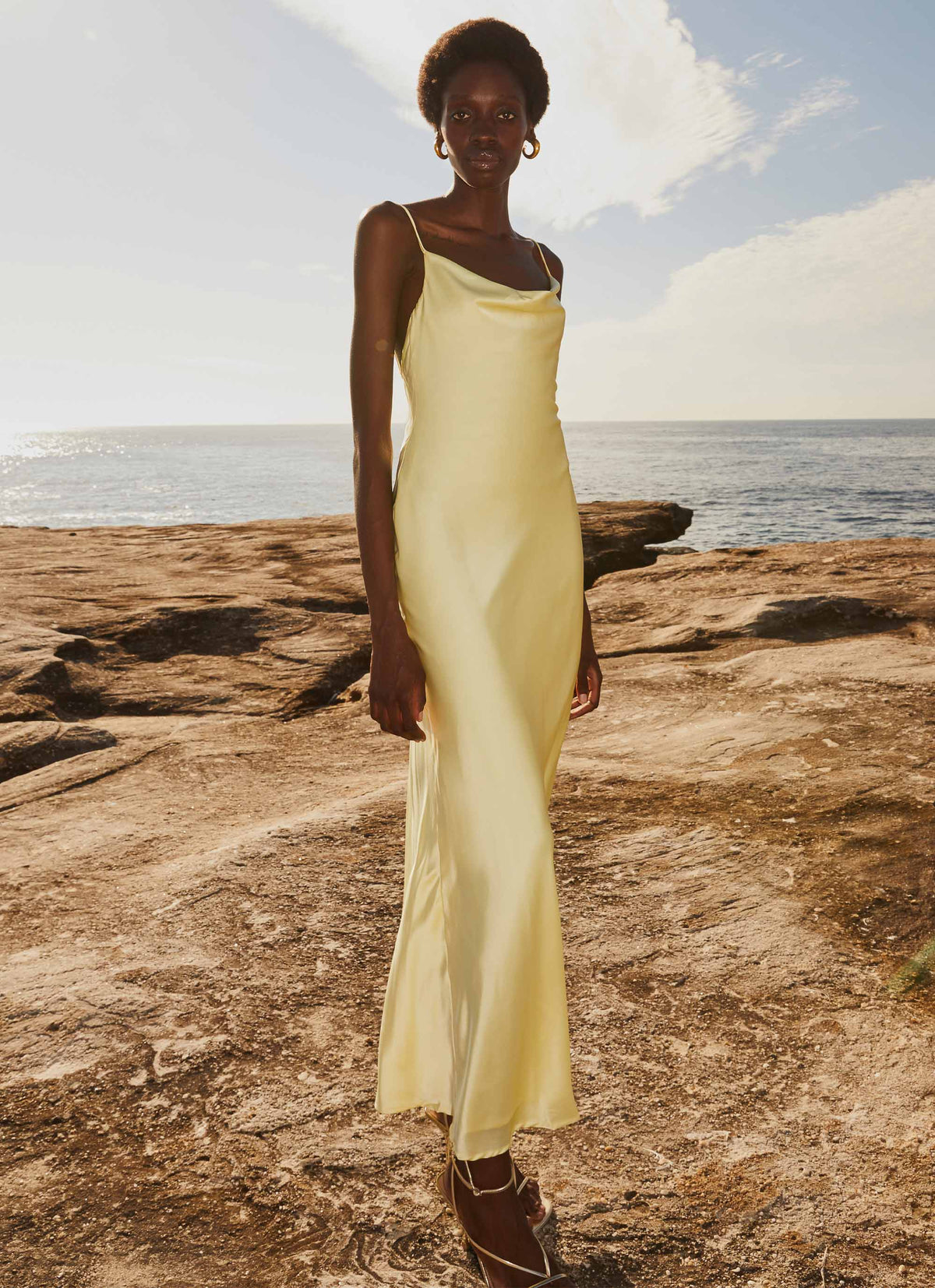 Joanna Satin Maxi Dress