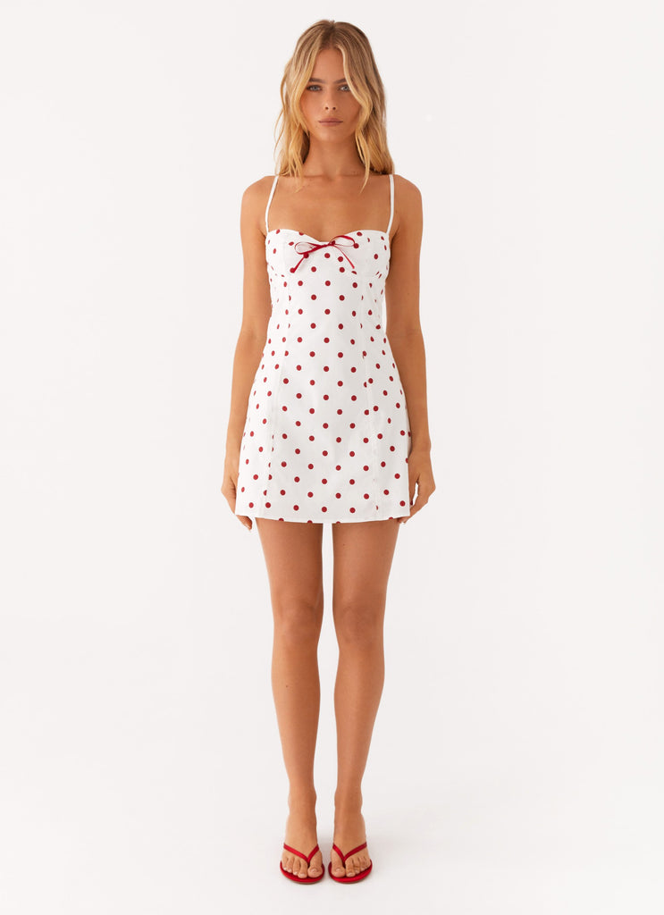 Perla Mini Dress - White Polkadot Peppermayo Perla Mini Dress - White Polkadot Peppermayo