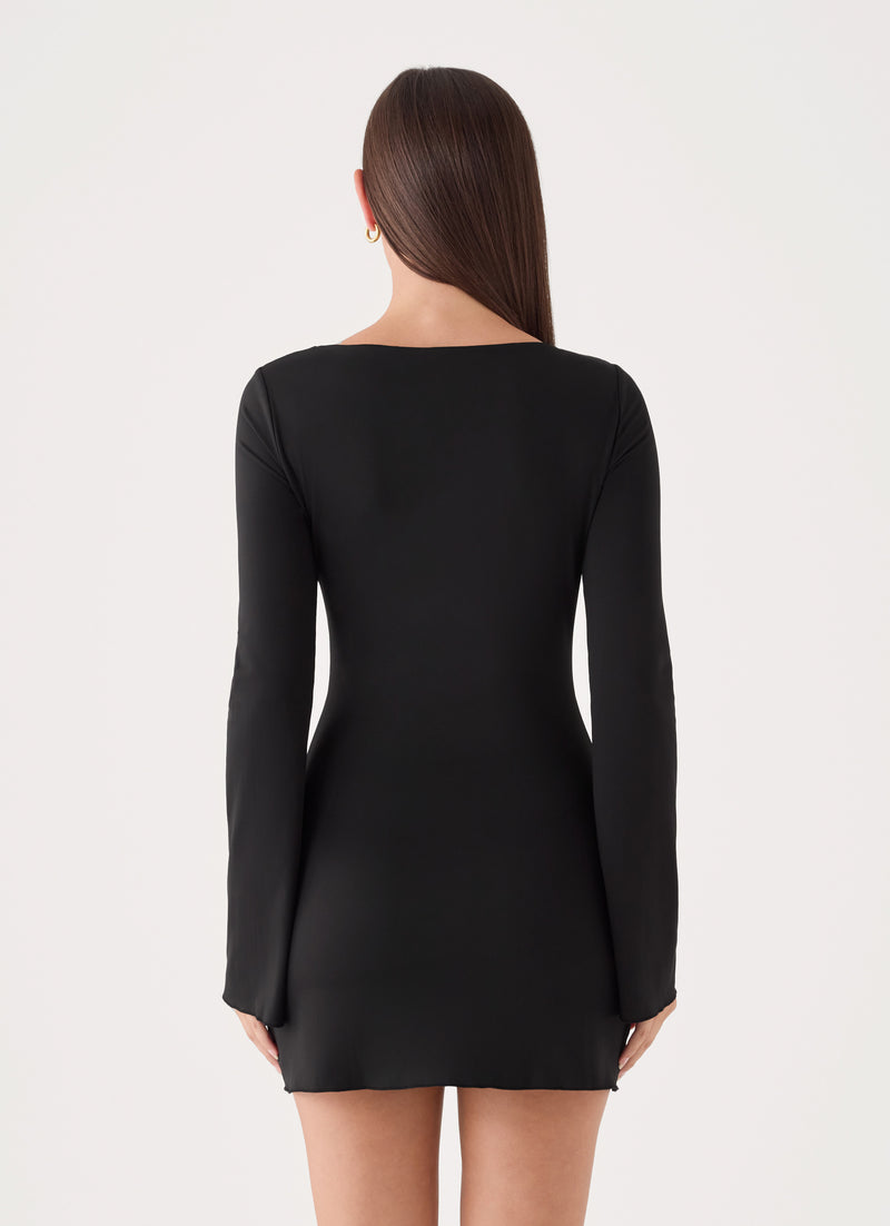 Perry Mini Dress - Washed Black