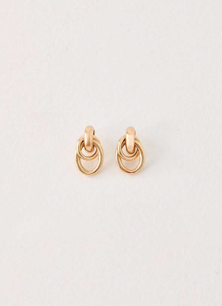 Plus One Earrings - Gold