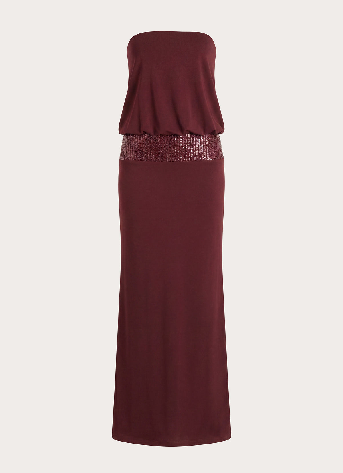 Posine Strapless Maxi Dress - Maroon