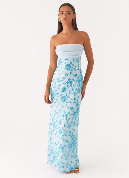 SHIROMA☆BLUE☆PRISM dress camisole Prism Beaded Maxi Dress - Blue – Peppermayo