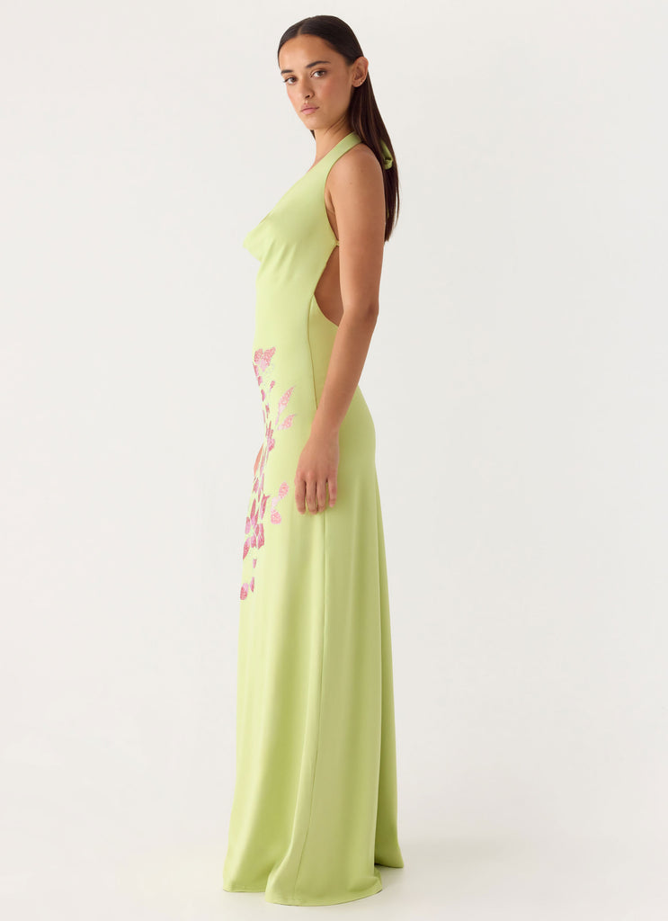Quaresma Embellished Maxi Dress - Lime