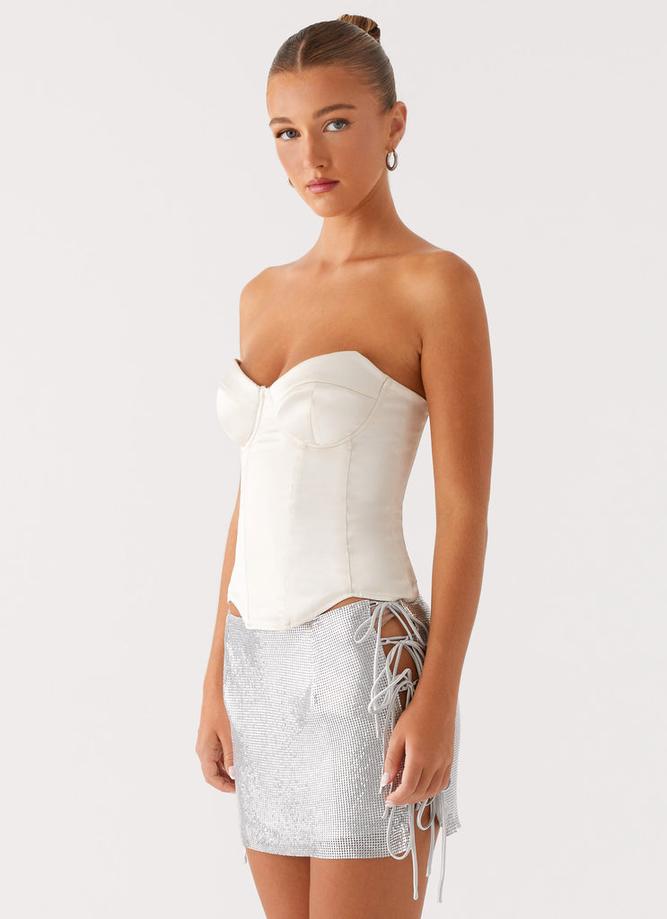 Radar Satin Corset Ivory 2