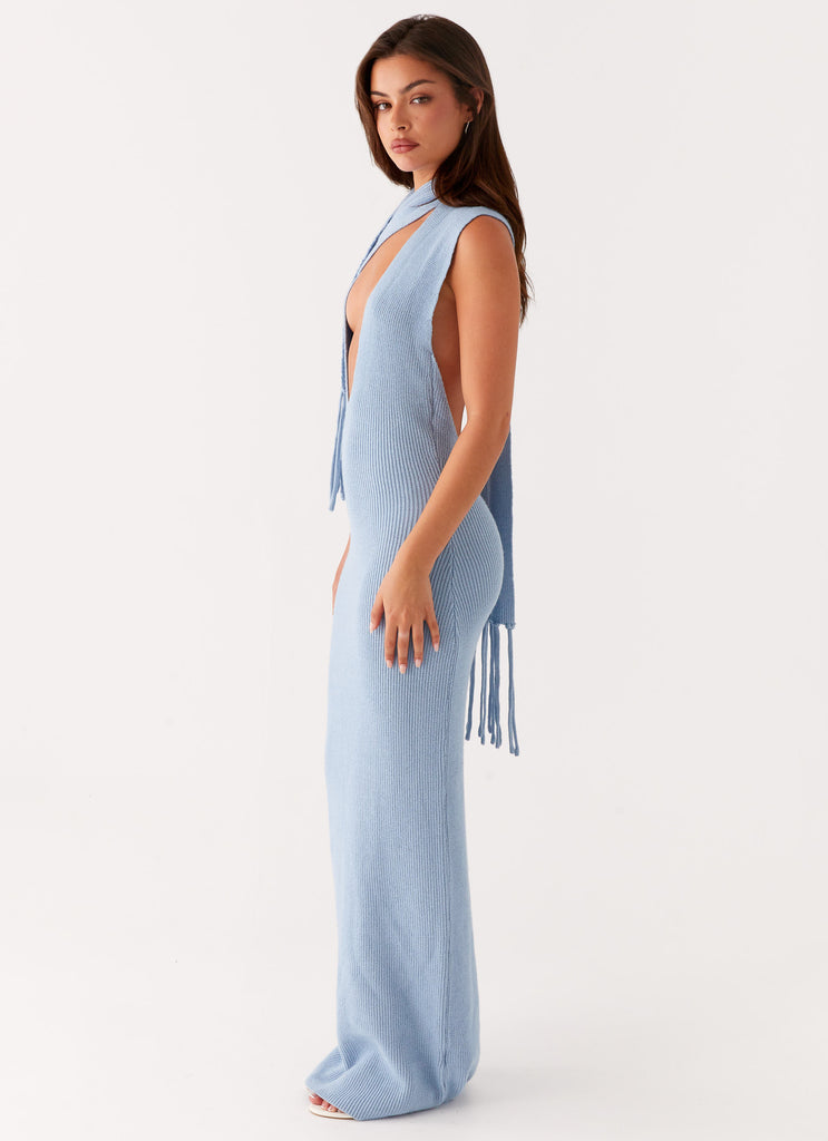 Raine Knit Maxi Dress - Blue Peppermayo Raine Knit Maxi Dress - Blue Peppermayo