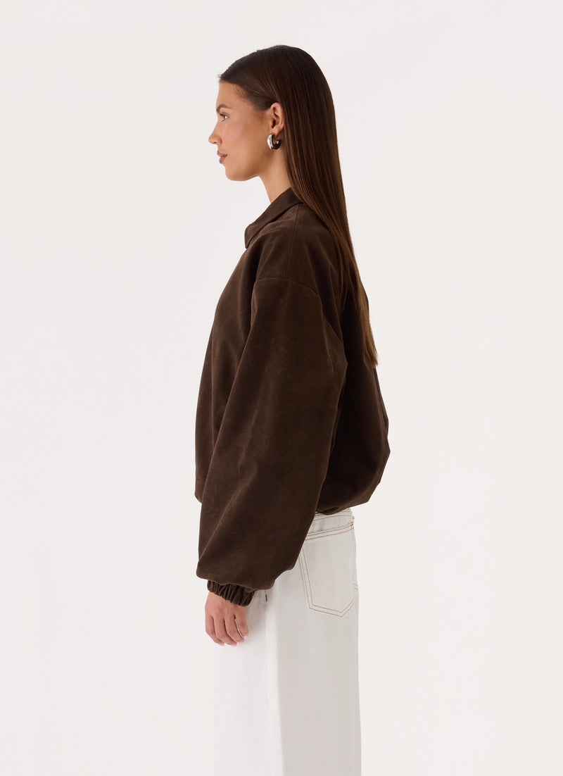 Ranya Bomber Jacket - Brown
