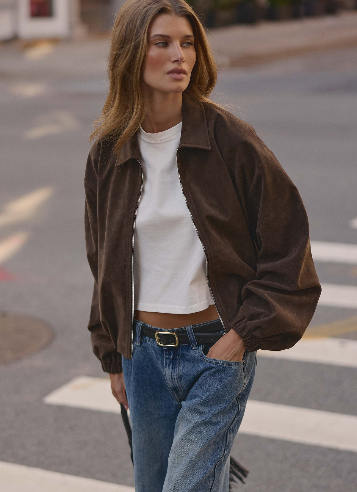 Ranya Bomber Jacket - Brown