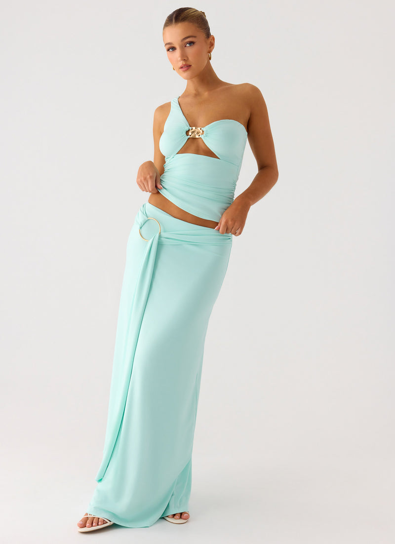 Ravi Maxi Skirt - Aqua