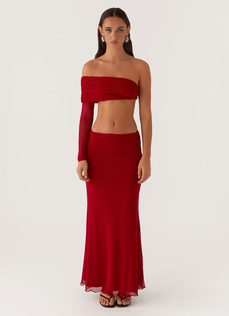 Rayne Maxi Skirt - Red