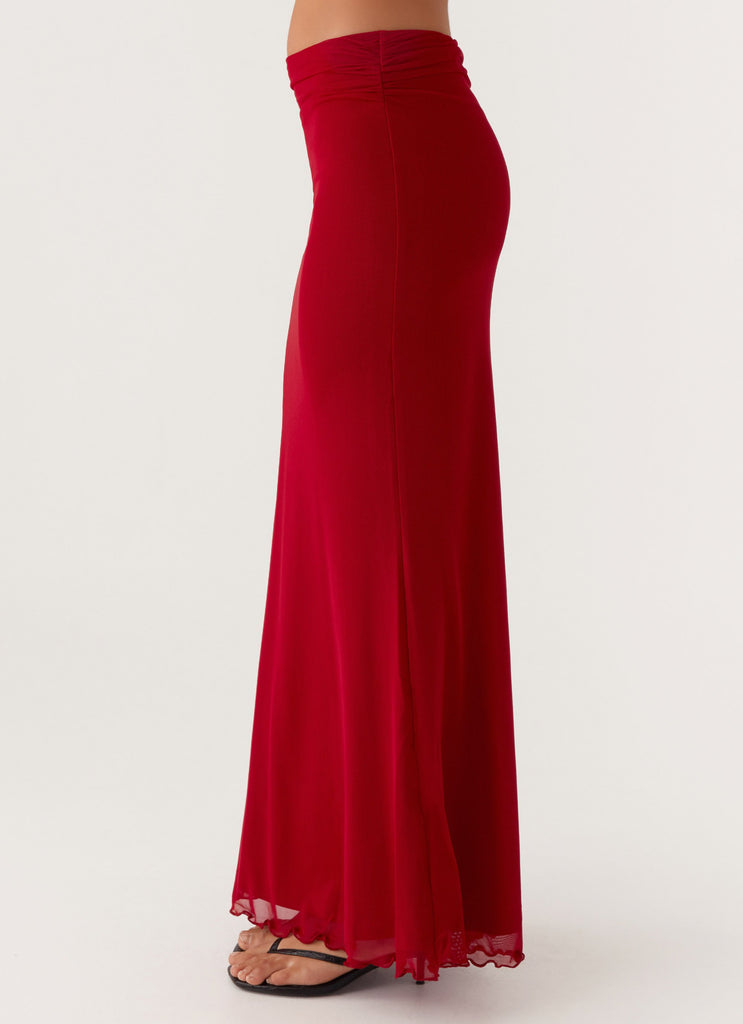 Rayne Maxi Skirt - Red