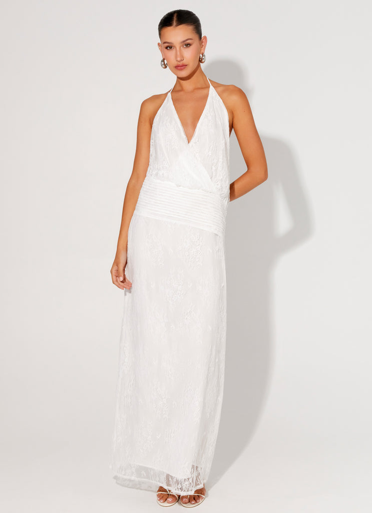 Reinhart Halter Maxi Dress - White Peppermayo Reinhart Halter Maxi Dress - White Peppermayo