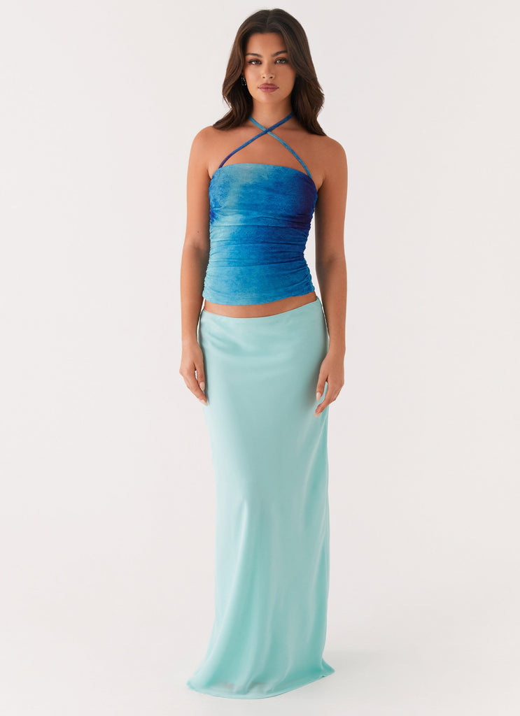 Remedy Halter Top - Blue Tie Dye