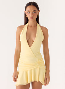 Renata Mini Dress - Lemon