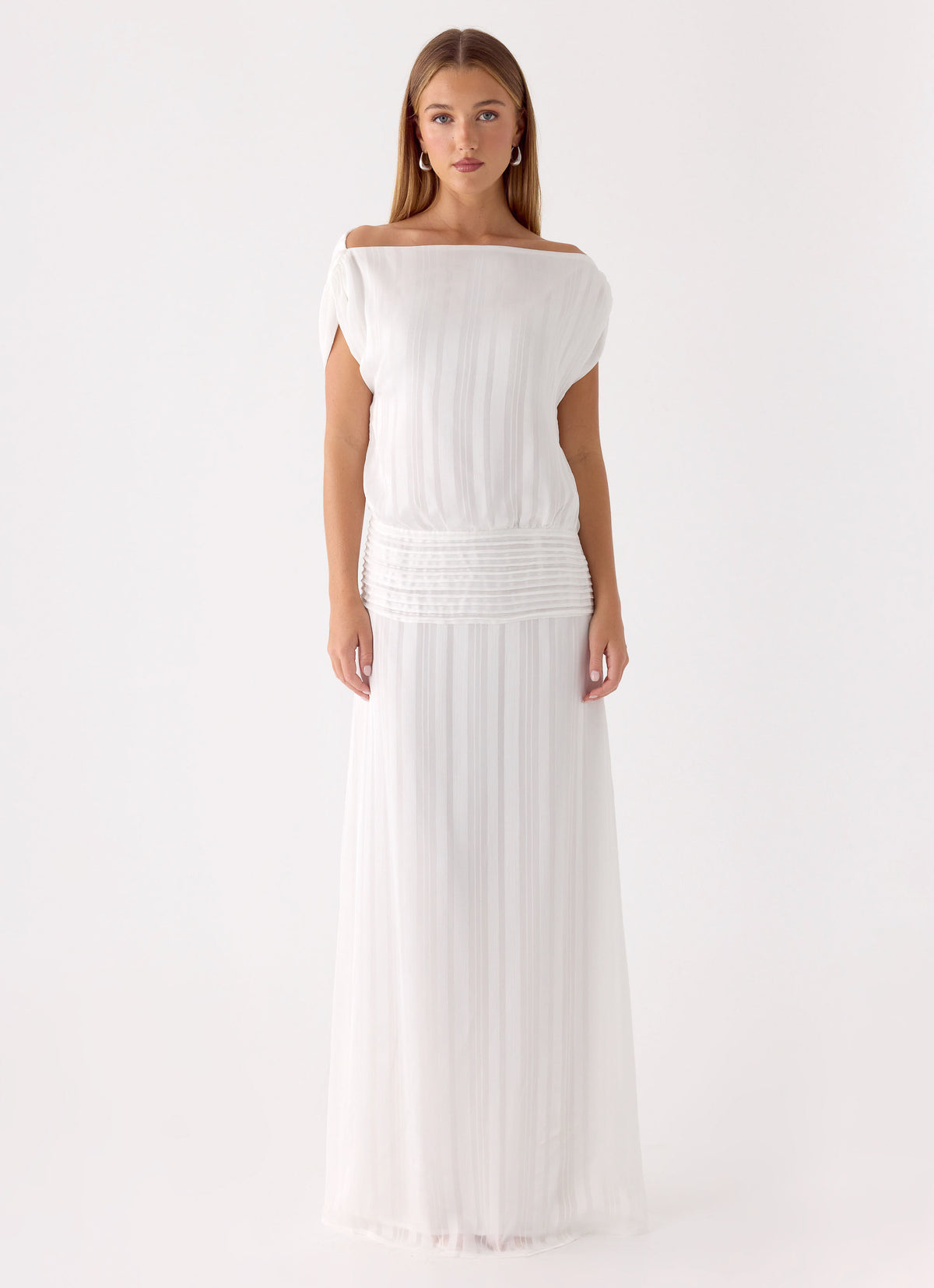 Rexi One Shoulder Maxi Dress - White