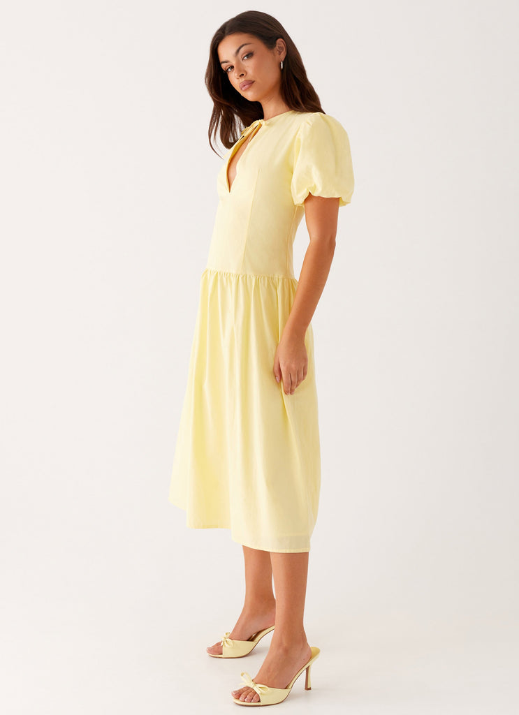 Reyna Midi Dress - Yellow