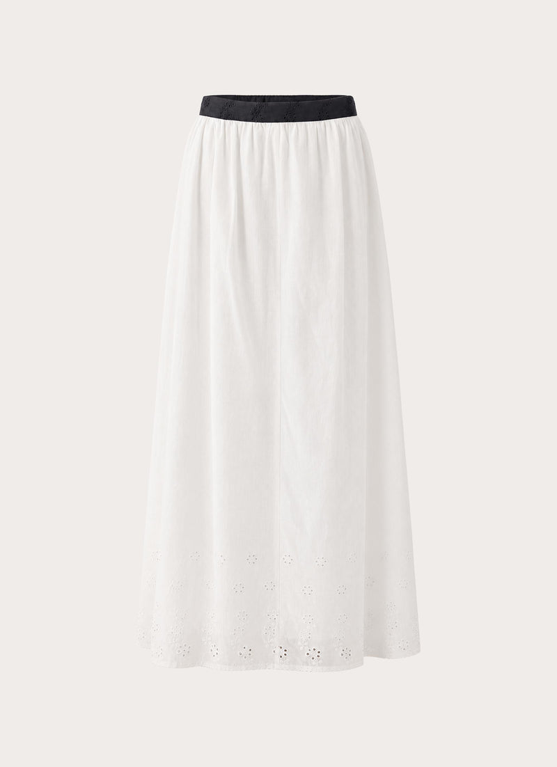 Ribbon Theory Maxi Skirt - Ivory/Black