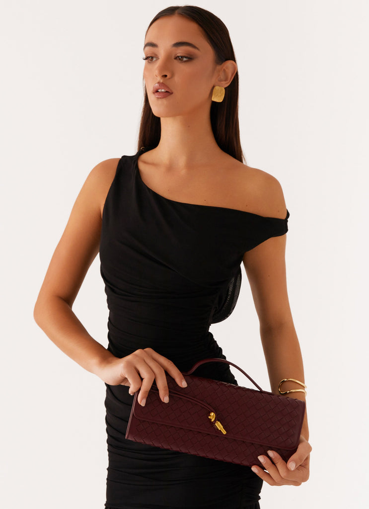 Riona Clutch Bag - Maroon