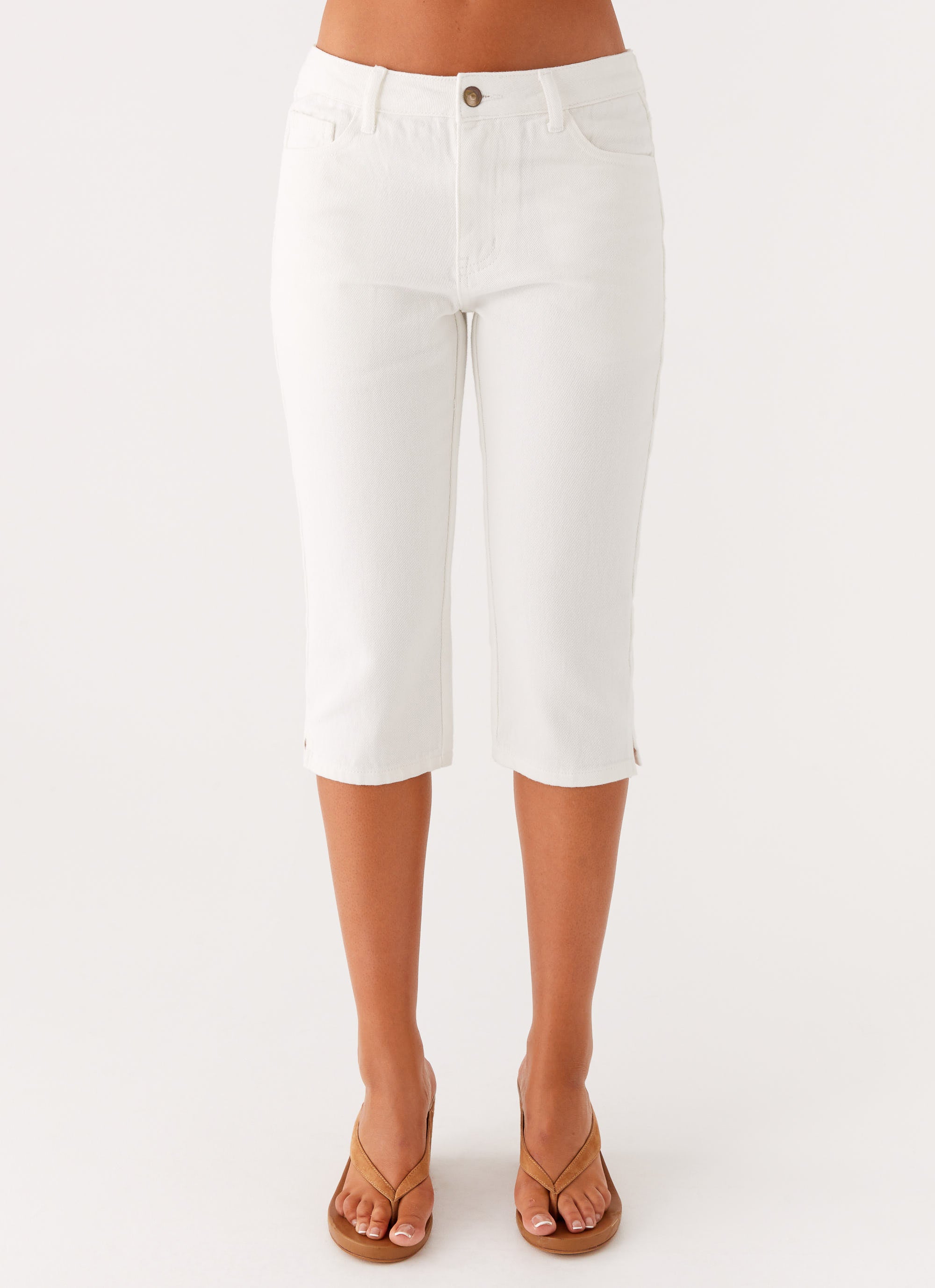 Rocco Denim Capri Pants Off White – Peppermayo - Main Image