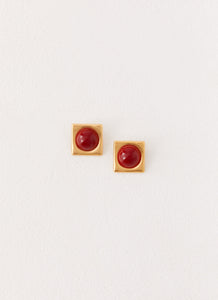Romelle Earrings - Gold/Red