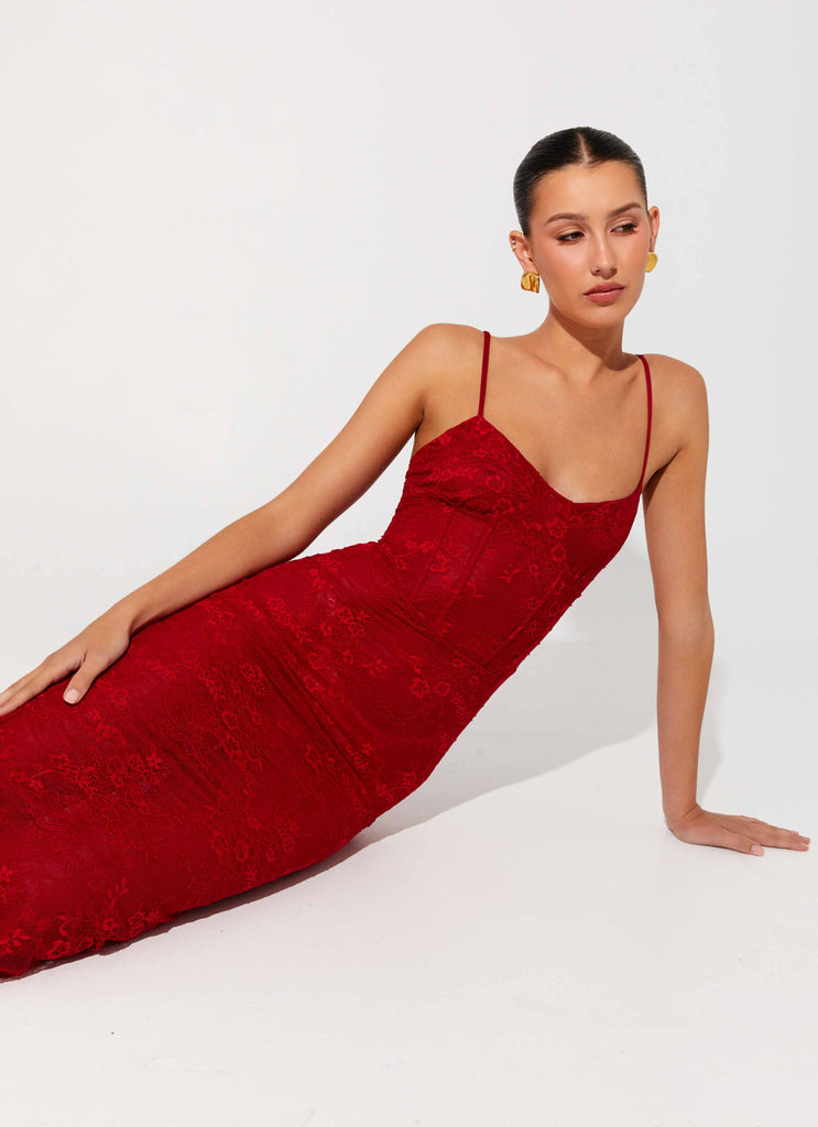 Rosa Corset Maxi Dress - Red Peppermayo Rosa Corset Maxi Dress - Red Peppermayo
