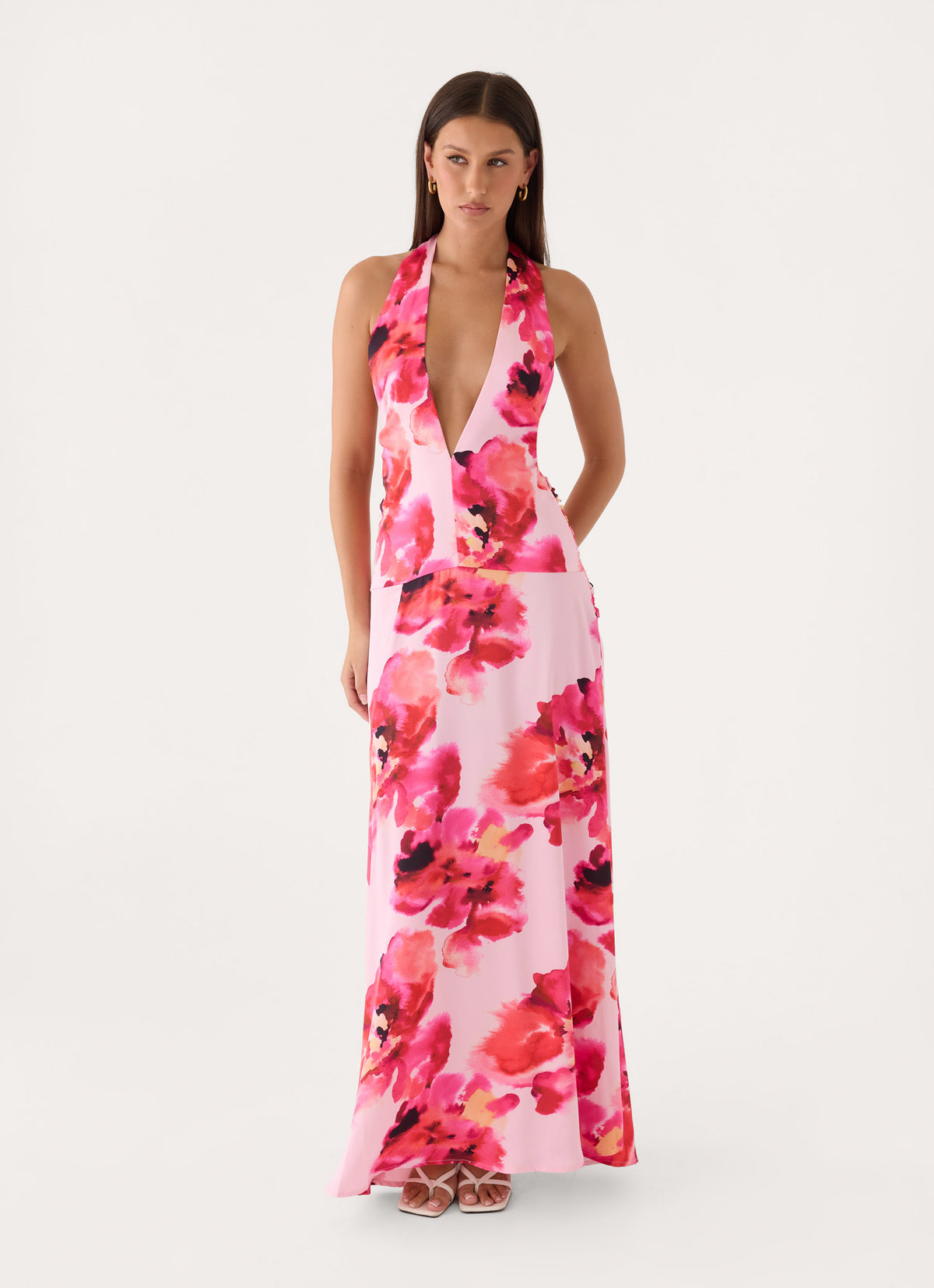 Rosey Cheeks Maxi Dress - Pink Floral