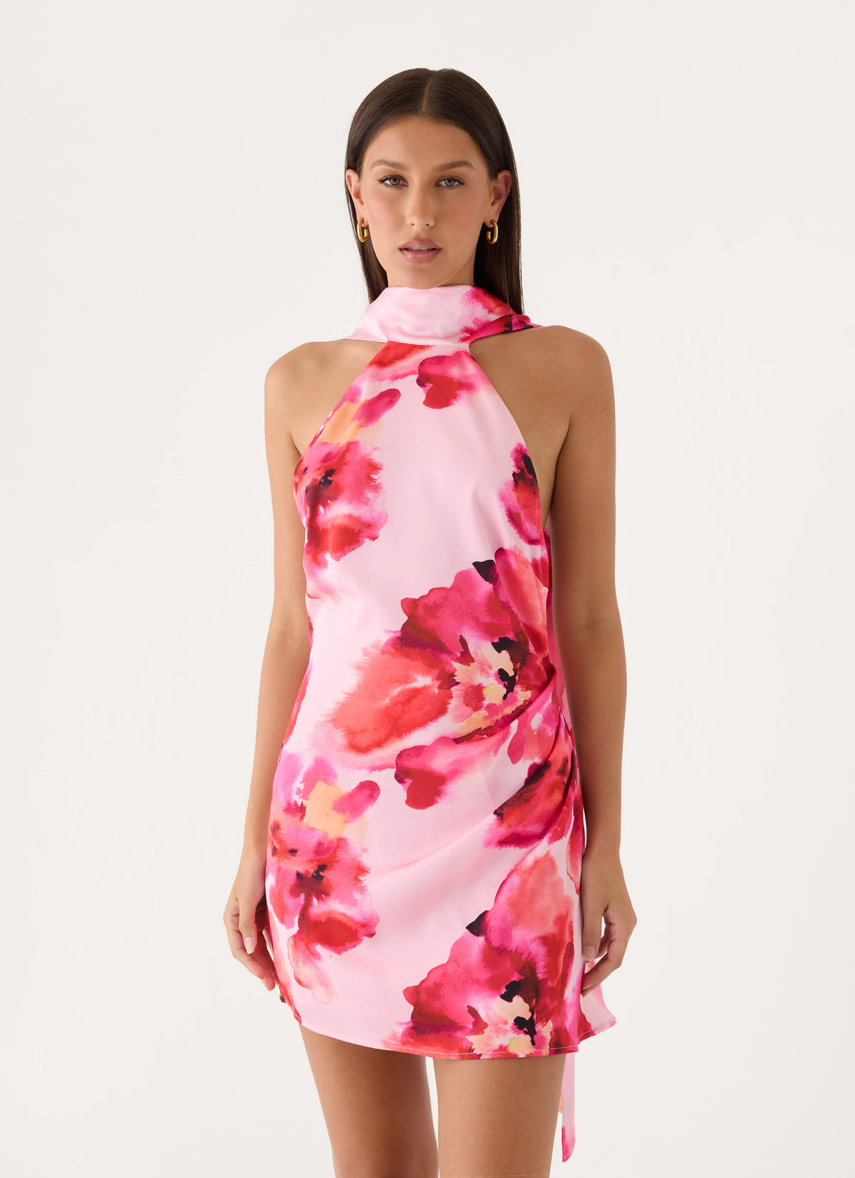 Rosey Cheeks Mini Dress - Pink Floral