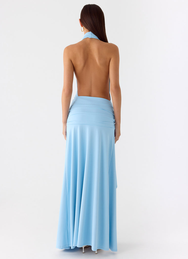 Rowan Ray Cowl Maxi Dress - Blue