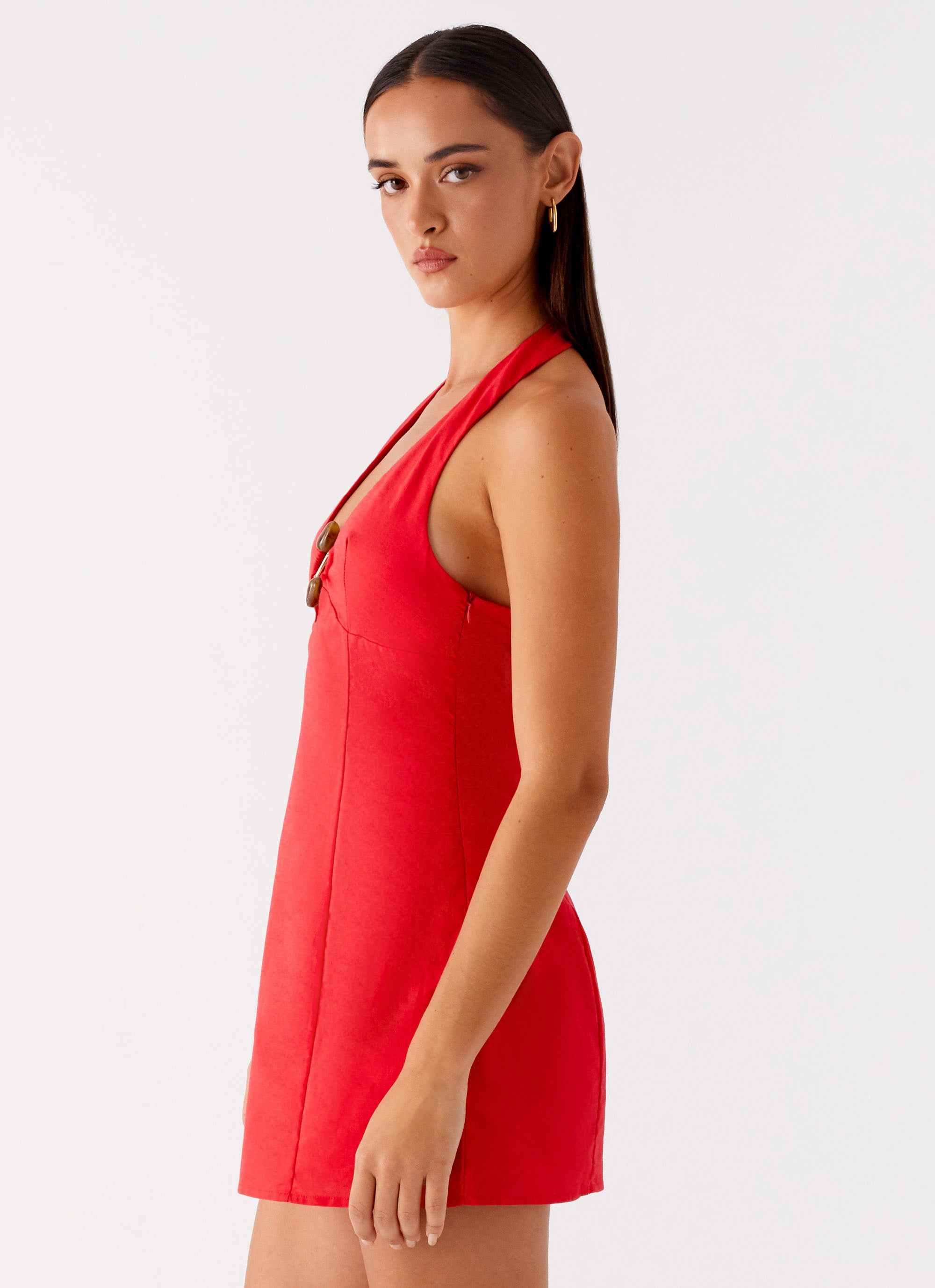 Roxe Mini Dress - Red – Peppermayo