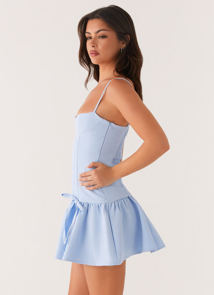 Running Late Mini Dress - Blue