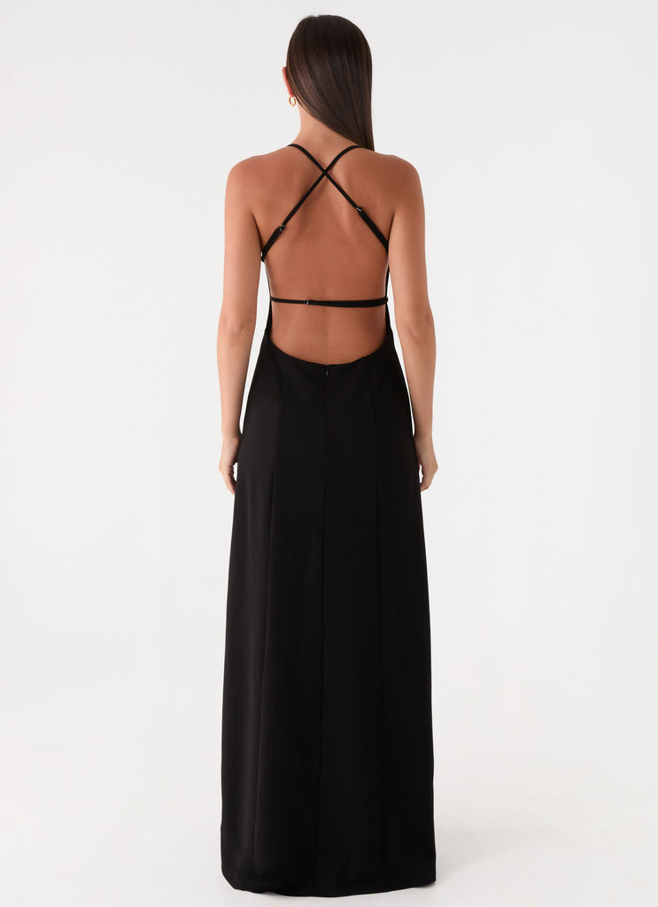 Russian Roulette Maxi Dress - Black