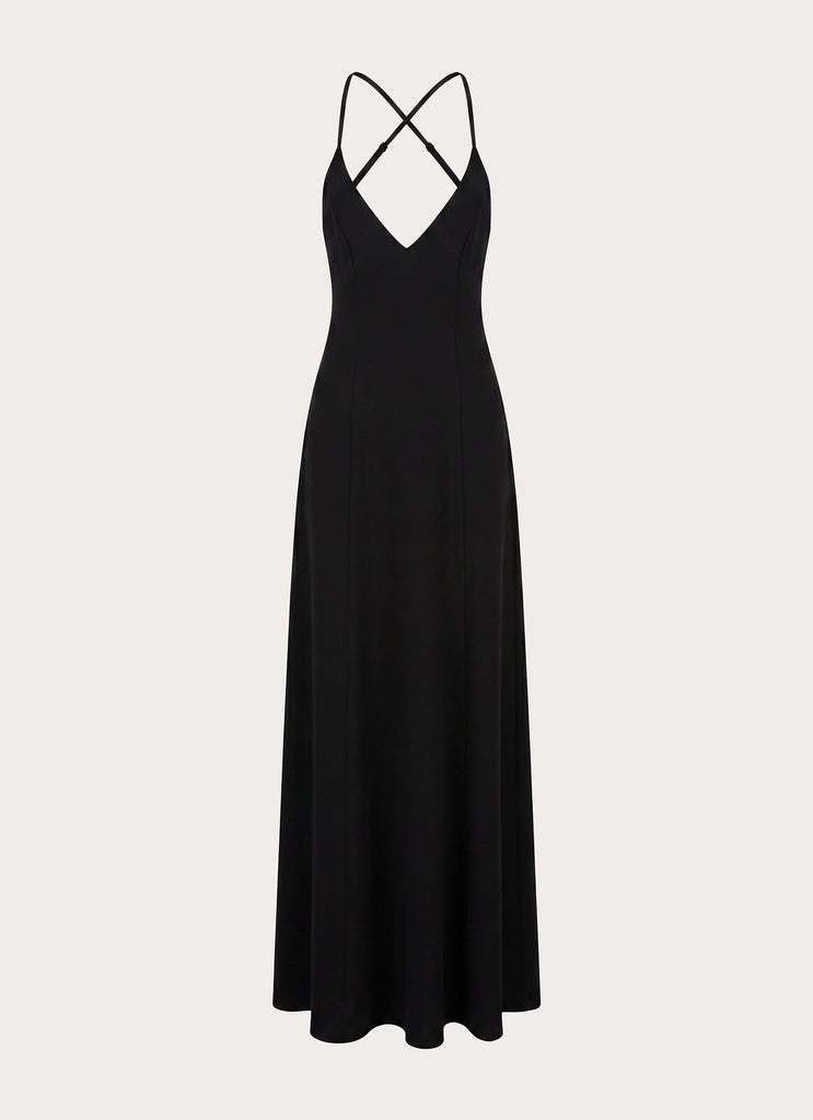 Russian Roulette Maxi Dress - Black