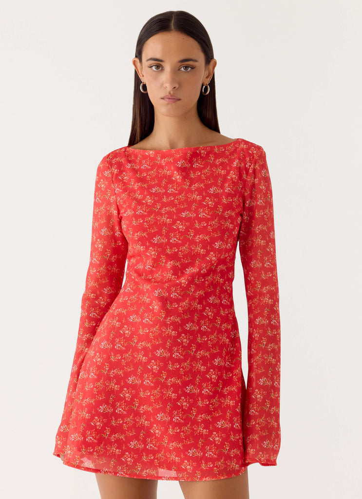 Long Sleeve Red Dresses