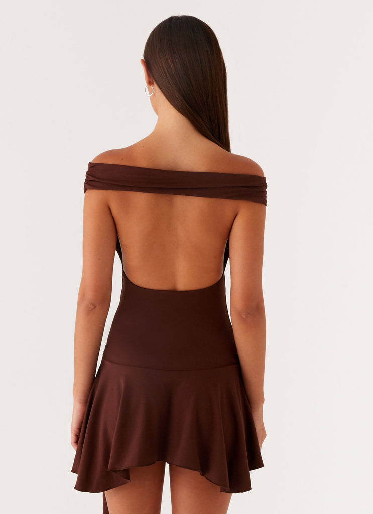 Saffira Mini Dress - Chocolate