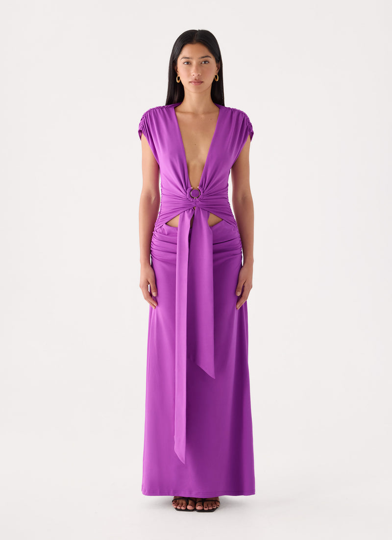 Salira Hardware Maxi Dress - Purple