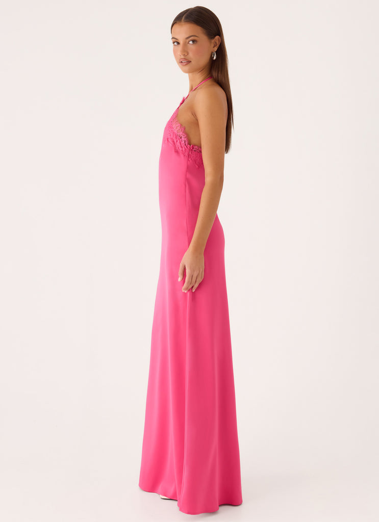 Samaria Halter Maxi Dress - Berry