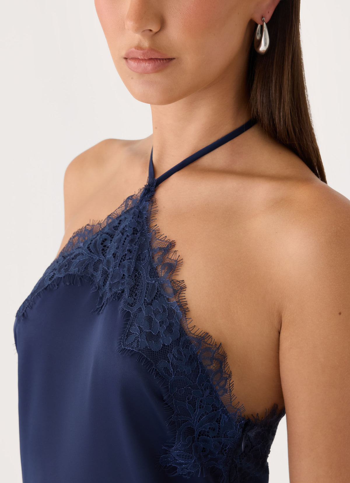 Samaria Halter Mini Dress - Navy
